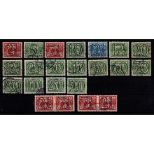 1940 - Holland - AFA 358-75 - Frimærke - Trygt med værdiangivelse i sort - Komplet sæt - Stemplet.